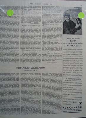 The Next Champion by Jack Dempsey Article 1935