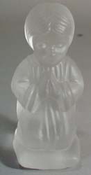 Glass Praying little girl.