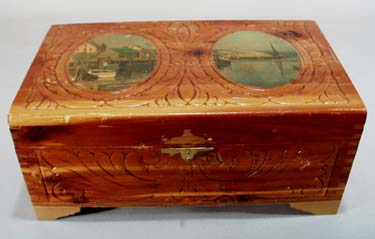 Wooden Cedar Jewelry box.