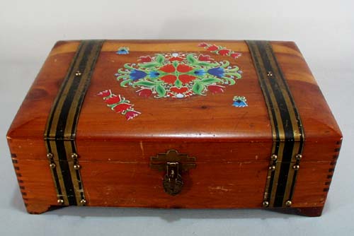Old Cedar Jewelry Casket, probably from the 1920's.