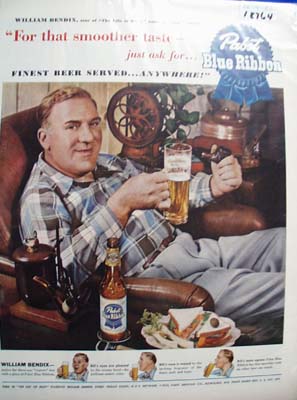 Wm Bendix & Pabst Beer Ad 1950