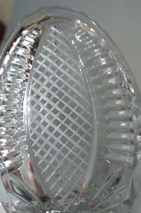 Cut and pressed bananna shaped bowl.