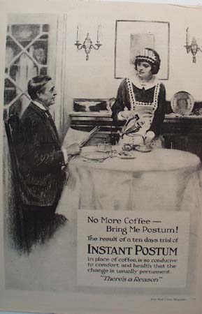 Instant Postum There's A Reason Ad 1920