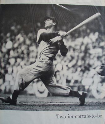 Black and white Joe DiMaggio photo Ad 1972.