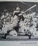 Black and white Joe DiMaggio photo Ad 1972.