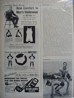 Black and white Bob Feller photos Ad 1941