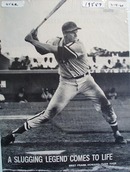Black and white 1960 photo ad of Dodgers slugging legend Frank Howard