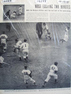 Black and white 1947 ad of Harry Lavagettos