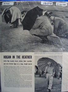 Ben Hogan stays dry and wins the 1953 British Open Ad 1953
