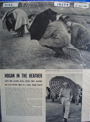 Ben Hogan stays dry and wins the 1953 British Open Ad 1953