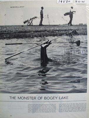 The monster of Bogey lake photo Ad 1965.