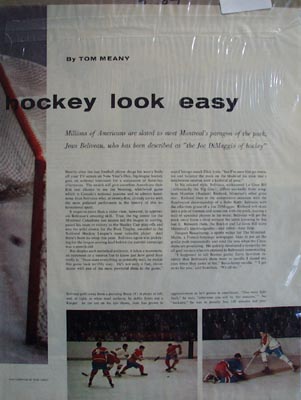 Color photo ad of Montreal Canadiens great Jean Beliveau.