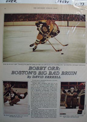 Color photo ad of Bostons big bad Bruin Bobby Orr