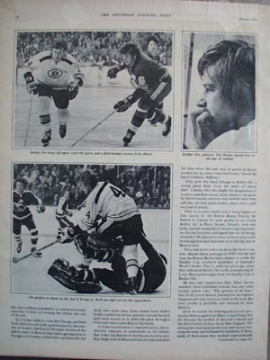 Color photo ad of Bostons big bad Bruin Bobby Orr
