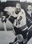Black and white photo ad of Chicago Black Hawks great Bobby Hull