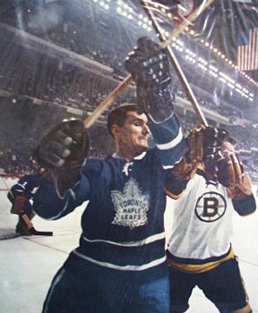 Color photo ad of Toronto Maple Leaf great Allen Stanley.