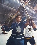 Color photo ad of Toronto Maple Leaf great Allen Stanley.