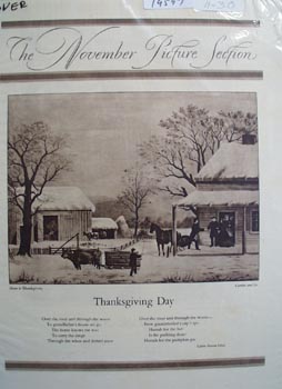 Thanksgiving poems and pudding Ad 1930.