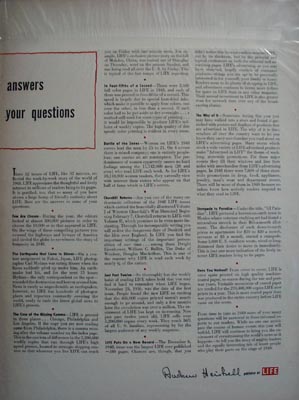 Life through Life covers Ad 1949. Ad was published 1/3/49