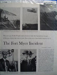 Orville Wrights forgotten Fort Myer Incident photo Ad 1958