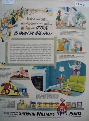 Sherwin-Williams paints cover the world Ad 1950
