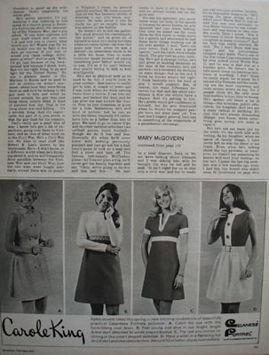 Carole King make him take a double take Ad 1972.