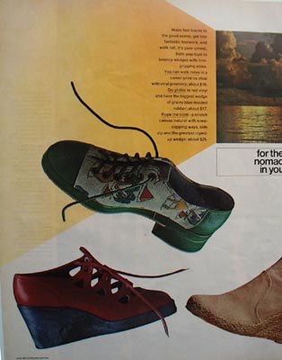 Bloomingdales shoe line Ad 1972.