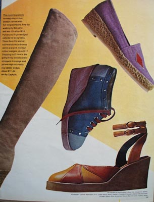 Bloomingdales shoe line Ad 1972.