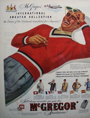 Mc Gregor international sweater collection Ad 1952.
