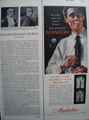 Manhattan Manstay collar shirts Ad 1957.
