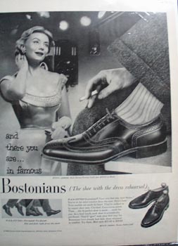 Bostonians the shoe with the dress rehearsal Ad 1956.