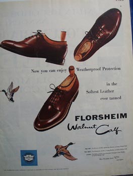 Florsheim walnut calf Ad 1955
