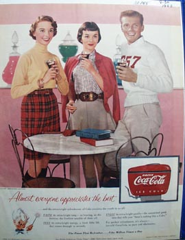 Coca-Cola almost everyone appreciates the best Ad 1955