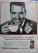 Chase and Sanborn coffee Tennessee Ernie Ford Ad 1956