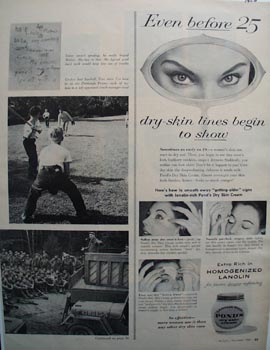 Lanolin dry skin cream Ad 1956.