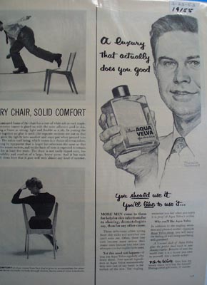 Aqua Velva after-shave Norman Rockwell picture Ad 1953