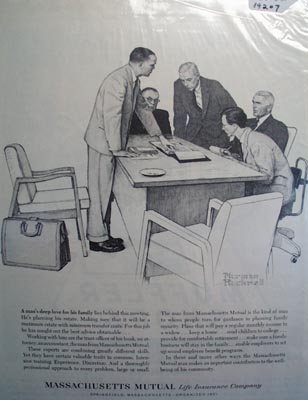 Massachusetts Mutual protecting your family Ad 1962
