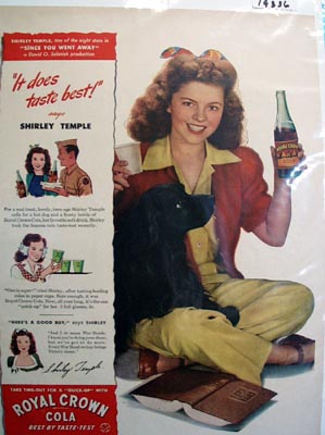Royal Crown cola Shirley Temple Ad 1944.