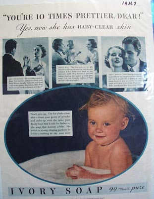 Ivory soap baby clear Ad 1935.