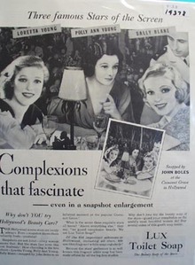 Lux soap Hollywoods beauty care Ad 1933.