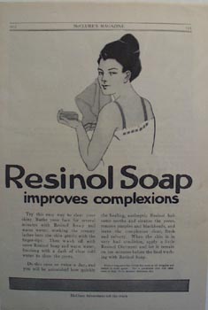 Resinol soap improves complexions Ad 1914.