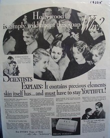 Lux soap for every type of skin Ad 1933.