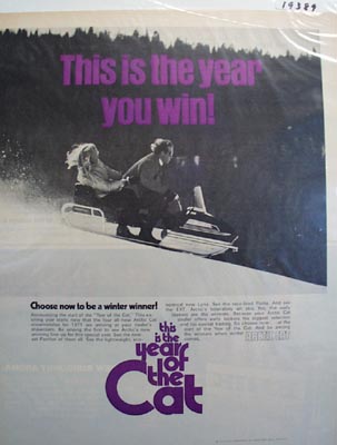 Arctic cat year of the cat Ad 1970.