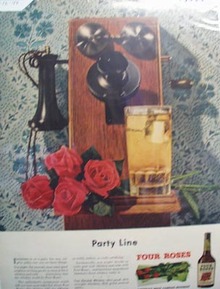 Four Roses Americas famous bouquet Ad 1948.