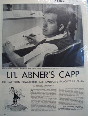 Alfred Gerald Caplin Lil Abners Capp cartoon Ad 1946
