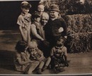 Black and white Carl Sanburg and little rascal photo.