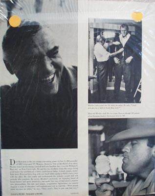 Black and white Dan Blocker TVs gentle giant Ad 1962.