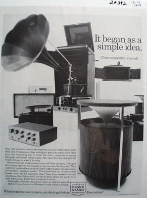Brand Names A Simple Idea Ad 1968