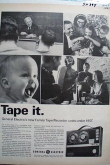 General Electric Family Tape Recorder Ad 1965