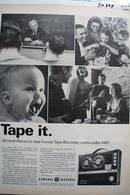 General Electric Family Tape Recorder Ad 1965